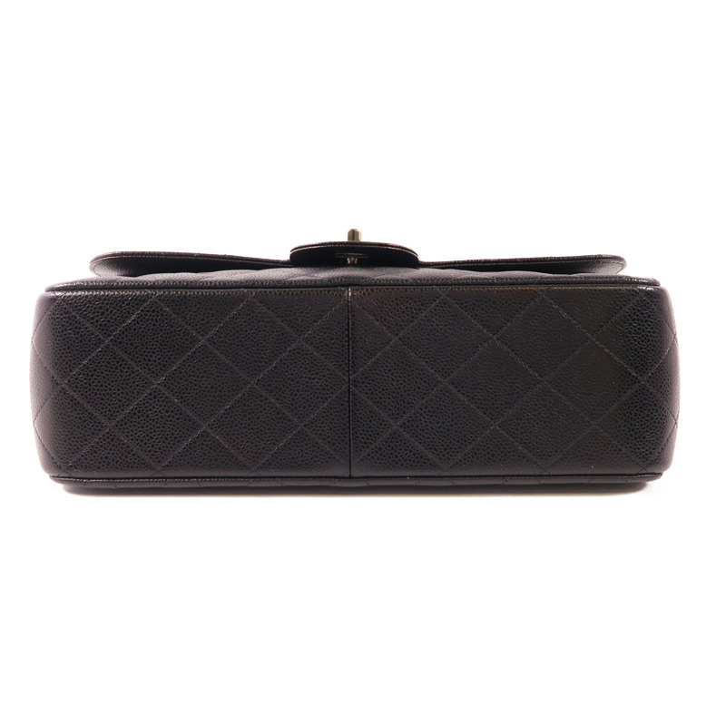 CHANEL 牛皮皮革Large Classic銀扣鏈帶肩背袋-3