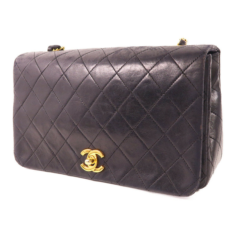 CHANEL 羊皮皮革Vintage Shoulder Bag金扣鏈帶肩背袋-2