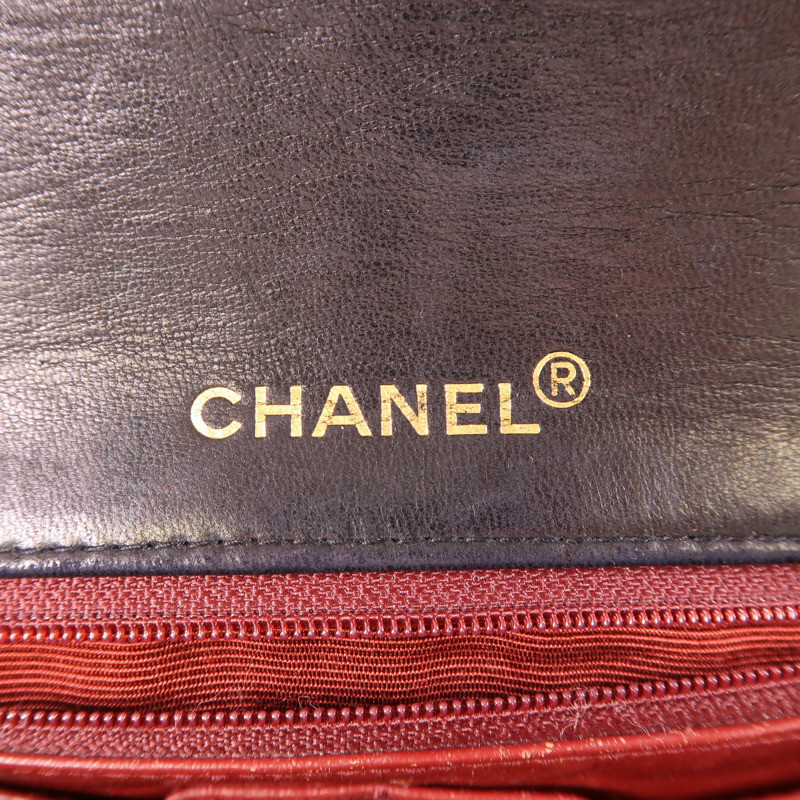 CHANEL 羊皮皮革Vintage Shoulder Bag金扣鏈帶肩背袋-6