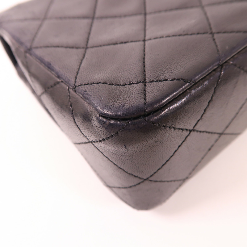 CHANEL 羊皮皮革Vintage Shoulder Bag金扣鏈帶肩背袋-13