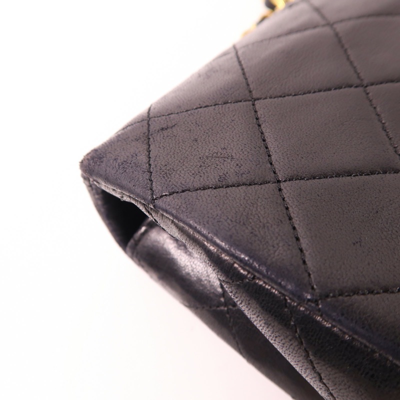 CHANEL 羊皮皮革Vintage Shoulder Bag金扣鏈帶肩背袋-14
