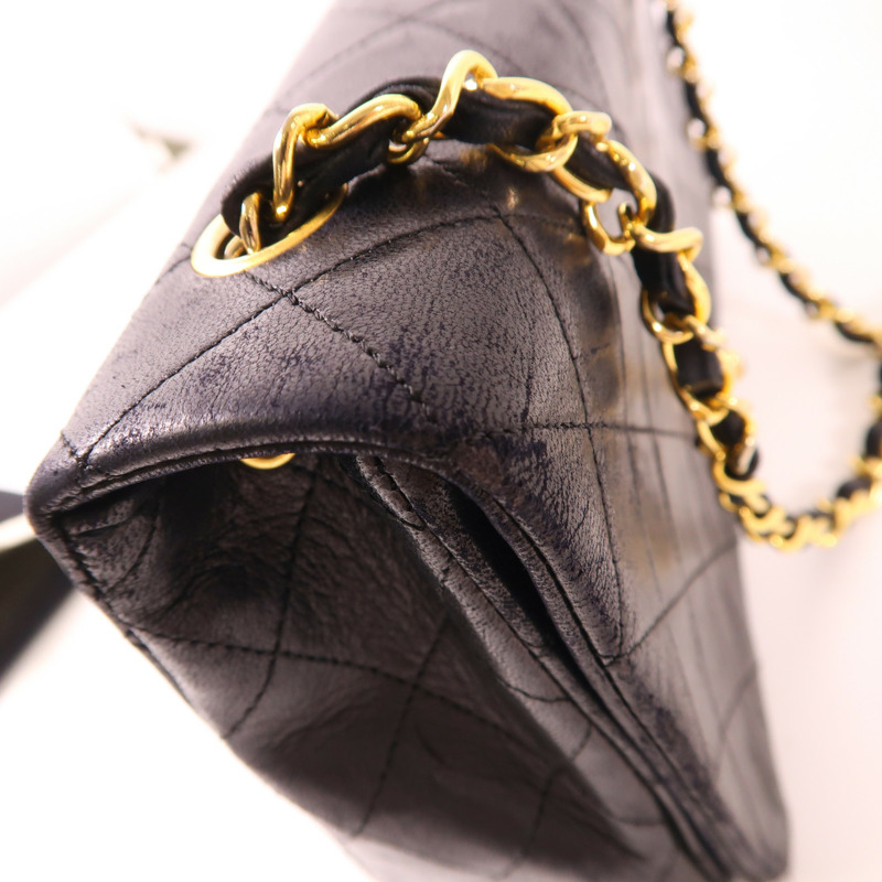 CHANEL 羊皮皮革Vintage Shoulder Bag金扣鏈帶肩背袋-16