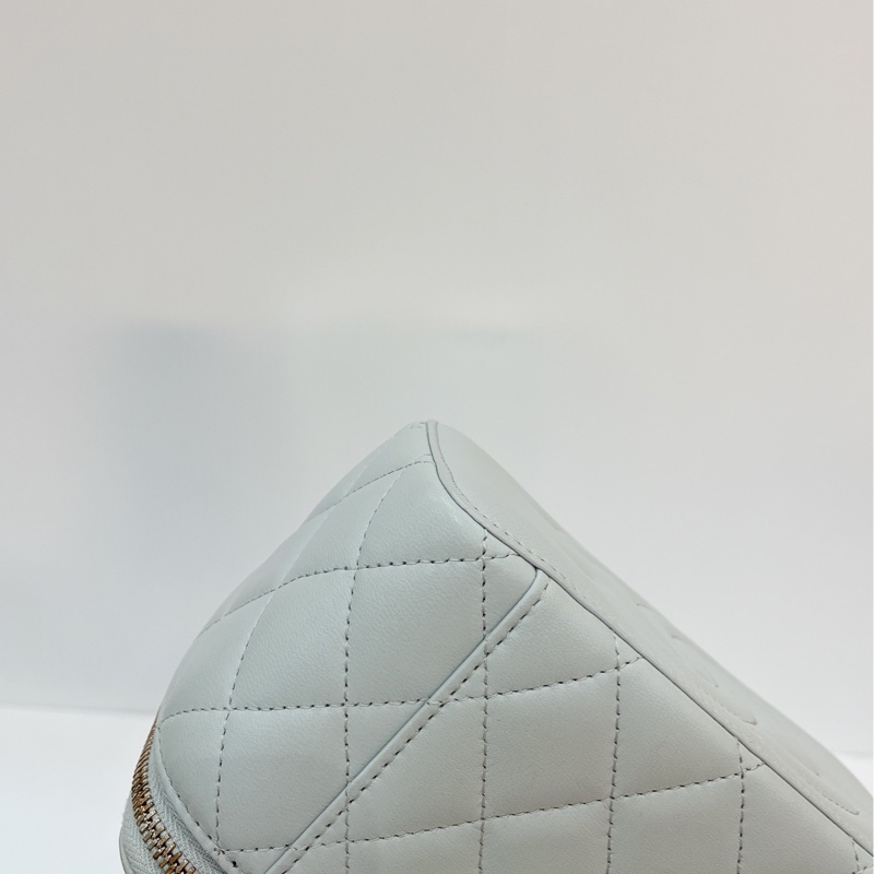 莉亞精品♡Chanel AP2303 金球長盒子 灰藍色 近新閒置品-11