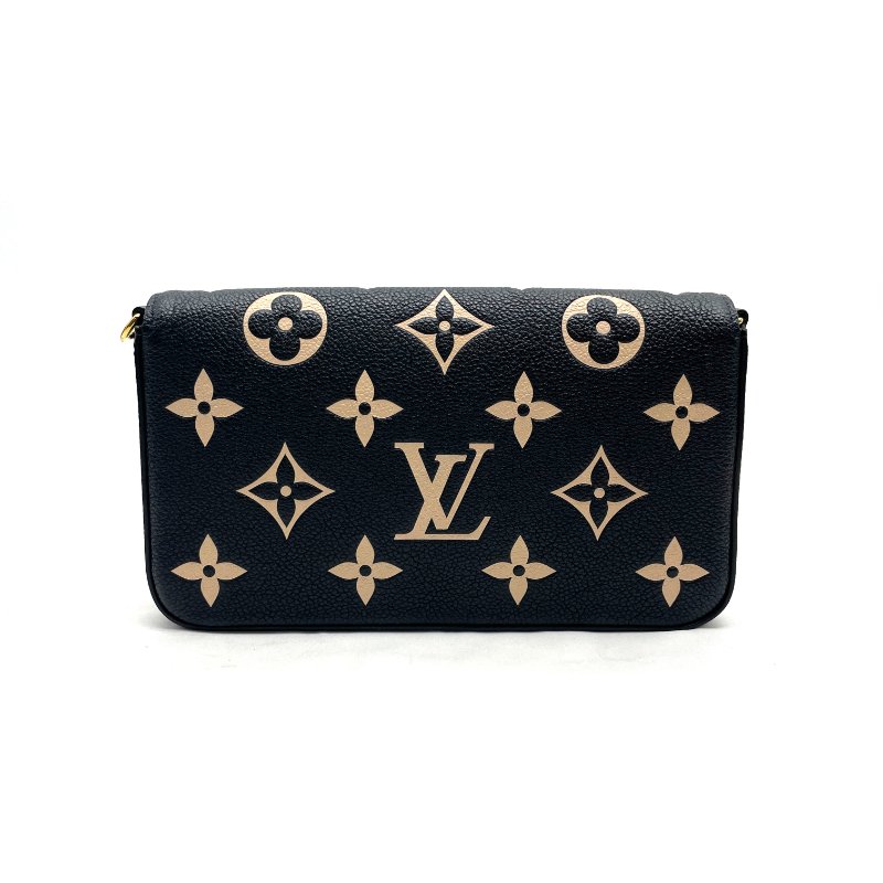 LV黑色全皮三合一斜背包-1