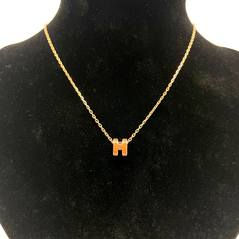HERMES 玫金奶茶mini POP H項鍊-4