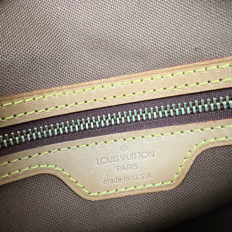 Lv looping 啡色老花腋下包/肩背包-13