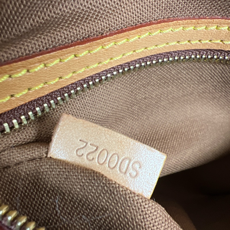 Lv looping 啡色老花腋下包/肩背包-14