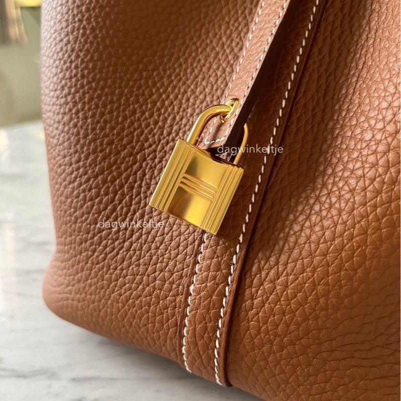 愛馬仕 Hermès picotin 22 金棕/金釦-1
