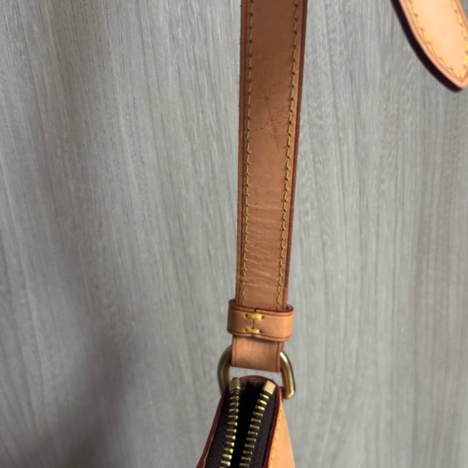 LOUIS VUITTON Odeon 小型斜背包 Monogram 皮革棕色-12