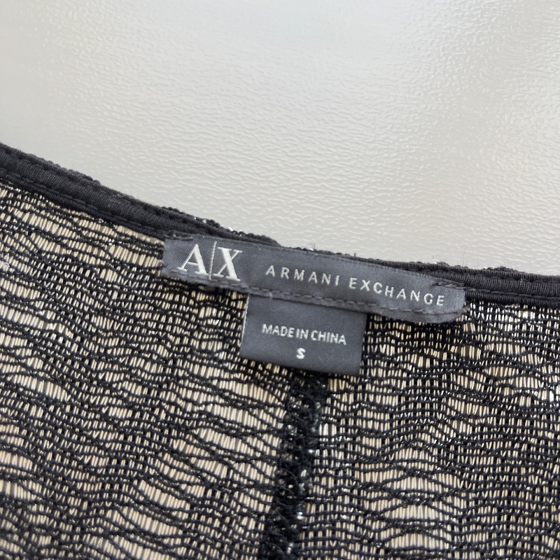 🖤 Armani Exchange 黑銀蕾絲 經典小洋裝 A|X 義大利設計|前後可反穿|有口袋!-6