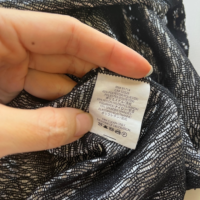 🖤 Armani Exchange 黑銀蕾絲 經典小洋裝 A|X 義大利設計|前後可反穿|有口袋!-7