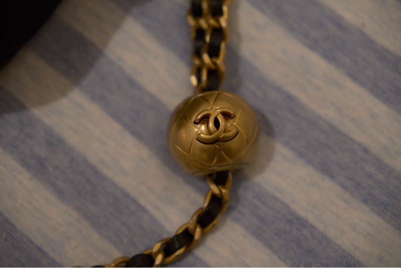 Chanel 黑色金球口蓋包 20cm flap bag 晶片款 有購證-3