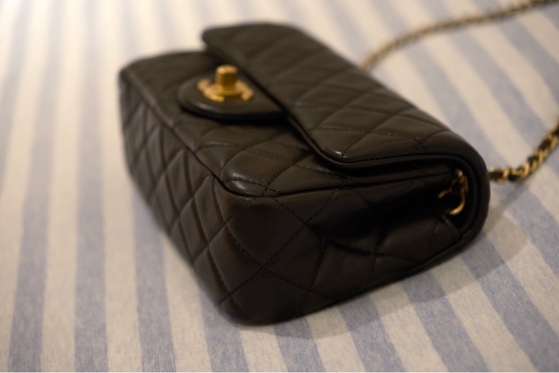 Chanel 黑色金球口蓋包 20cm flap bag 晶片款 有購證-5