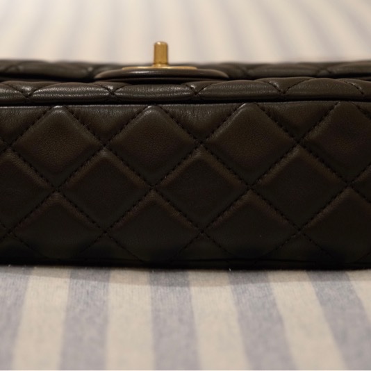 Chanel 黑色金球口蓋包 20cm flap bag 晶片款 有購證-9