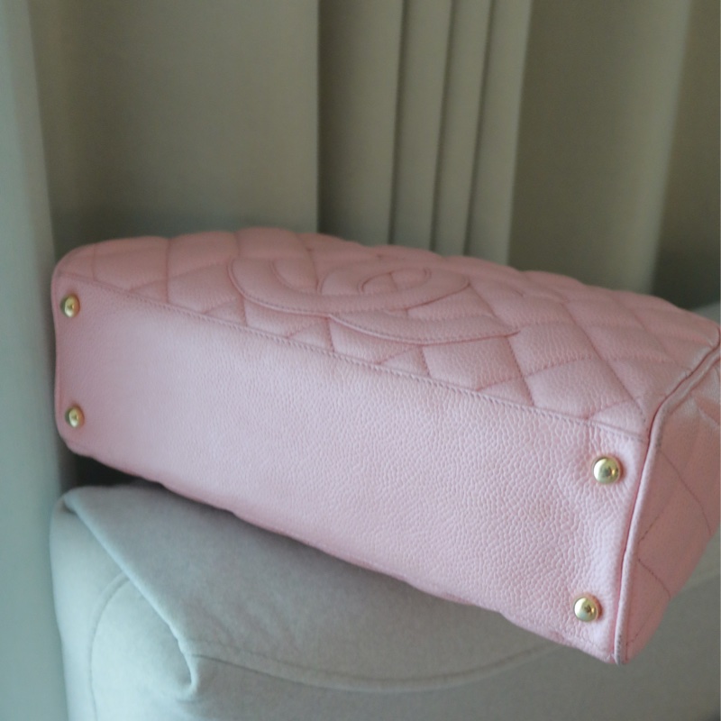 香奈兒 Chanel 保齡球包 中古 粉色-4