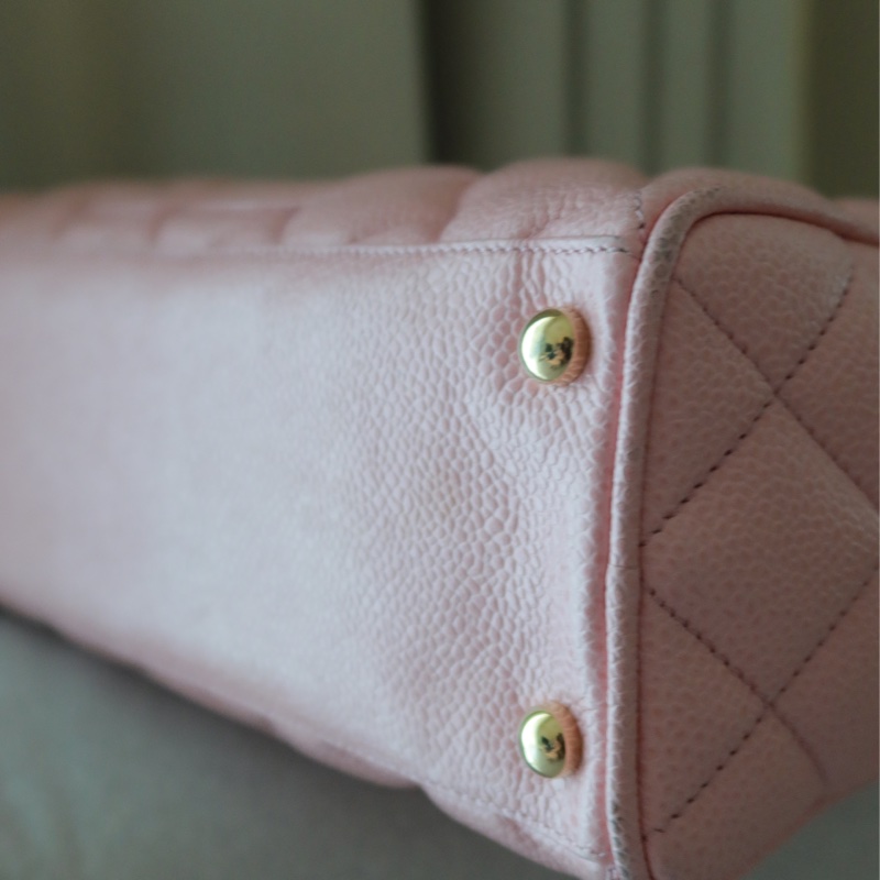 香奈兒 Chanel 保齡球包 中古 粉色-9