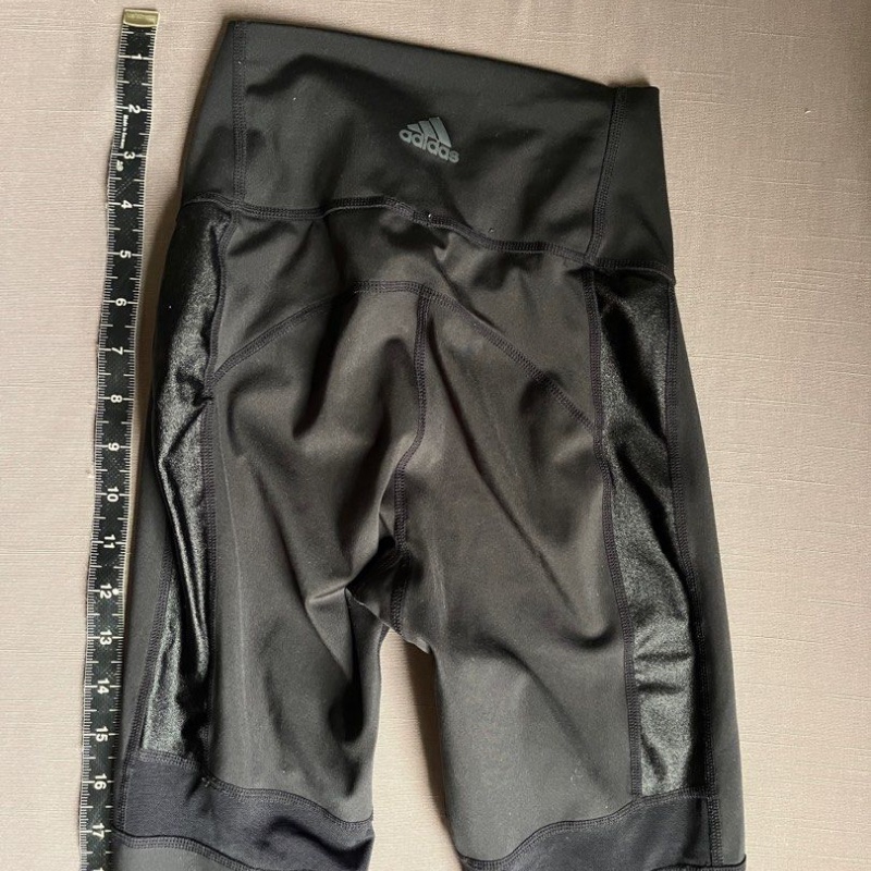 🖤 Adidas 黑色 satin 機能套裝(緊身褲+上衣)經典百搭|運動 x 時尚|含機能設計細節-14
