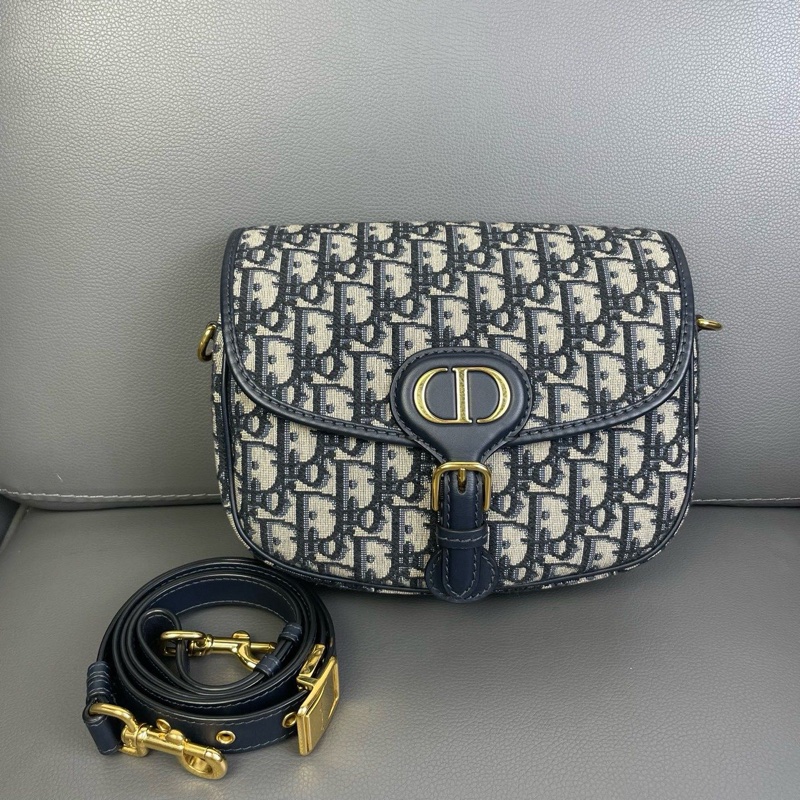 Dior 迪奧 bobby 馬鞍包 中號 老花 單肩斜挎包 20年編碼-0