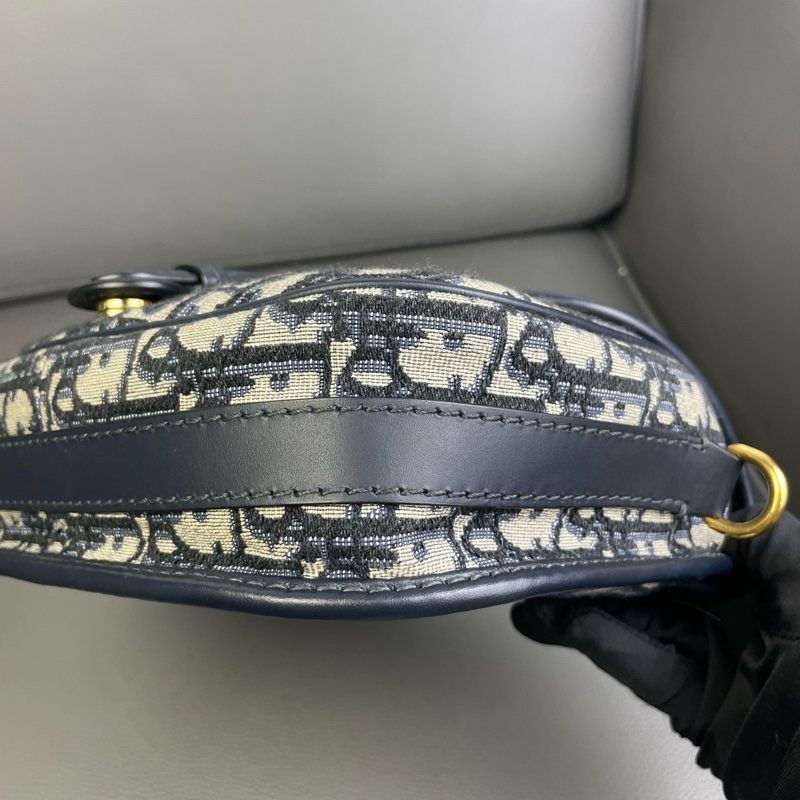 Dior 迪奧 bobby 馬鞍包 中號 老花 單肩斜挎包 20年編碼-5