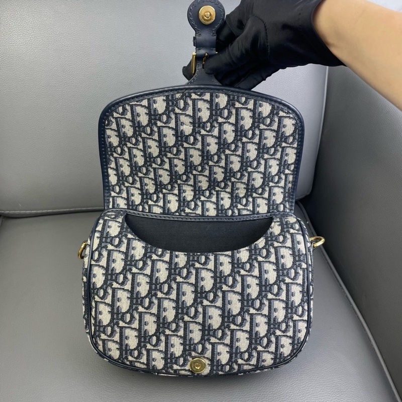 Dior 迪奧 bobby 馬鞍包 中號 老花 單肩斜挎包 20年編碼-7