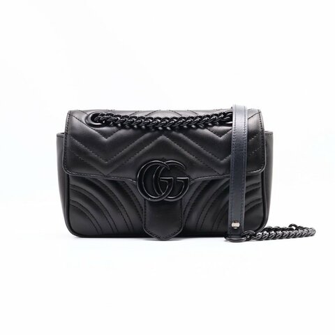 GUCCI Marmont 斜背包 - 22迷你黑