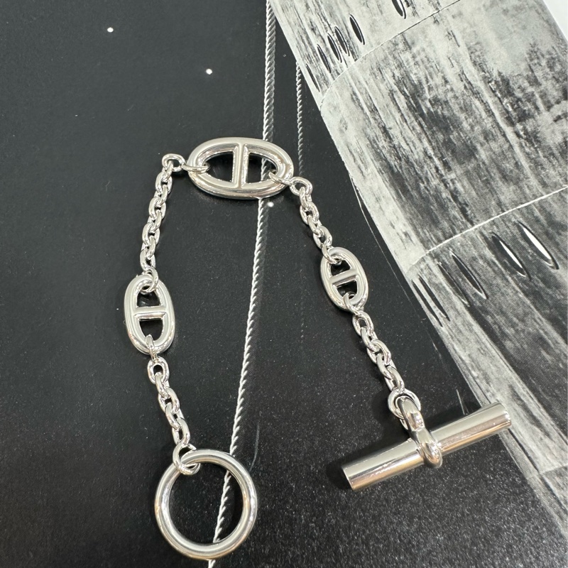 hermes 豬鼻子 925銀手環 farandole d’ancre-3