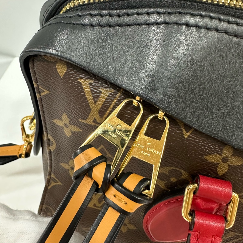 LV M41454 Tuileries 老花紅黑牛皮 手提肩背兩用包-21