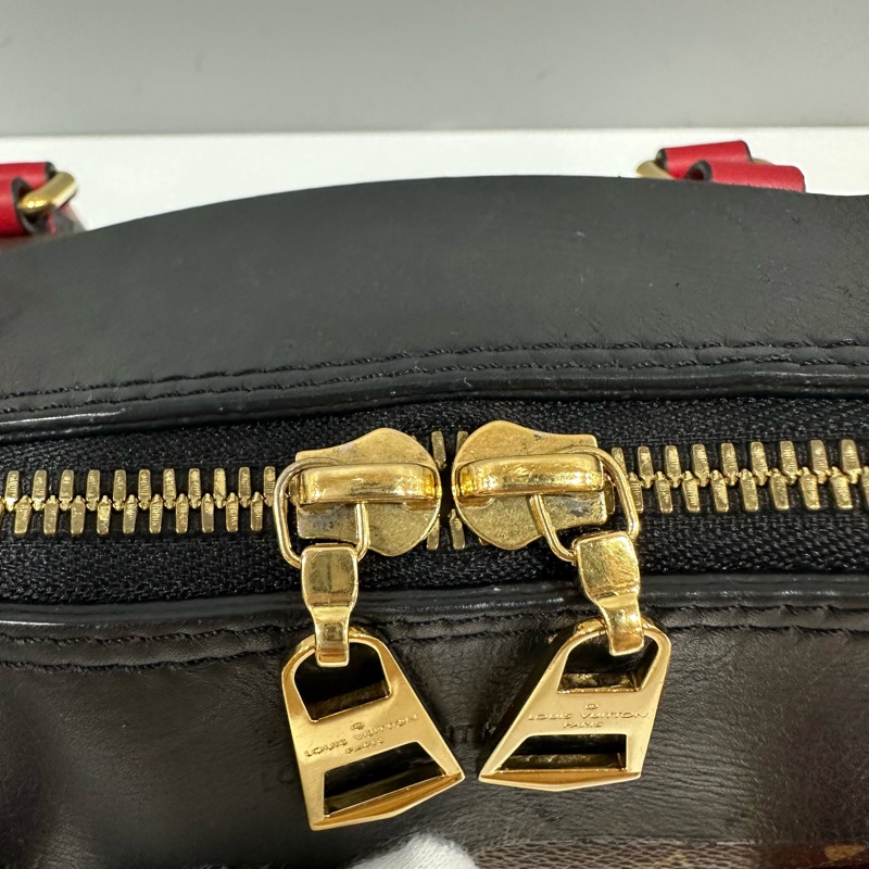 LV M41454 Tuileries 老花紅黑牛皮 手提肩背兩用包-25