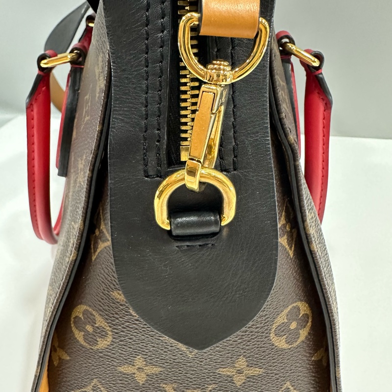 LV M41454 Tuileries 老花紅黑牛皮 手提肩背兩用包-29
