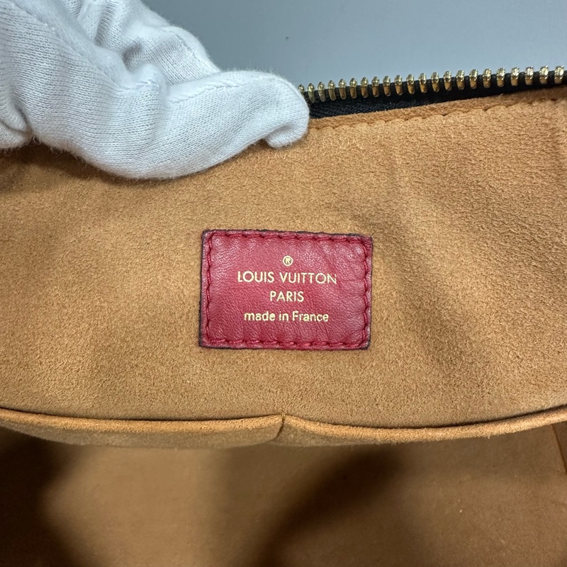 LV M41454 Tuileries 老花紅黑牛皮 手提肩背兩用包-42