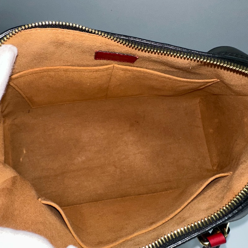 LV M41454 Tuileries 老花紅黑牛皮 手提肩背兩用包-43