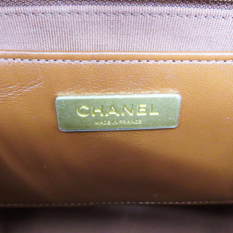 棕色 牛皮 醫生包 鍊帶 肩背包 金扣【CHANEL 香奈兒】 AS4958-5