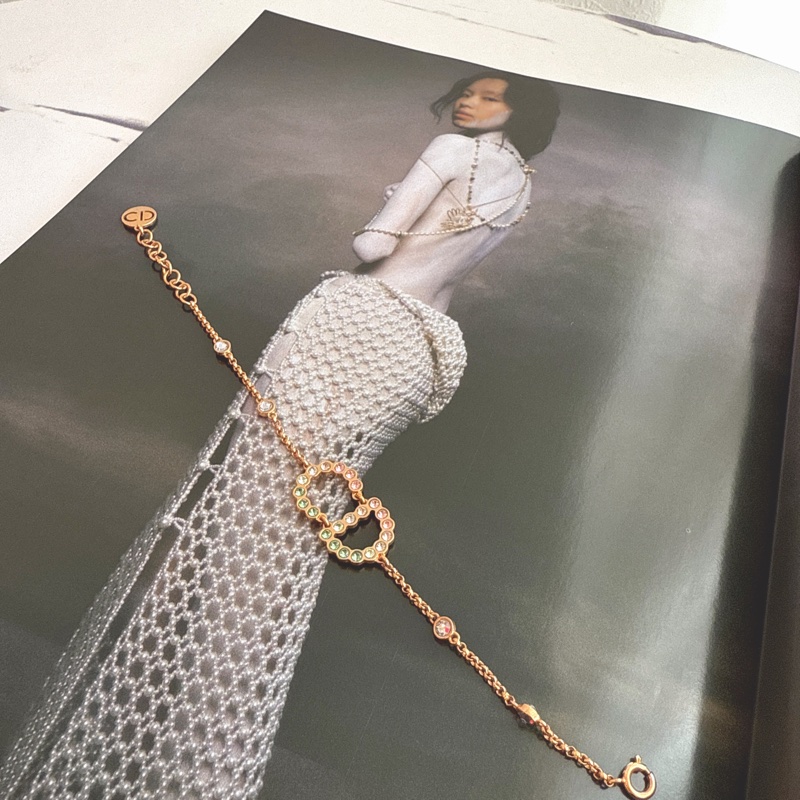 Dior 超級美麗的彩鑽手鍊-0