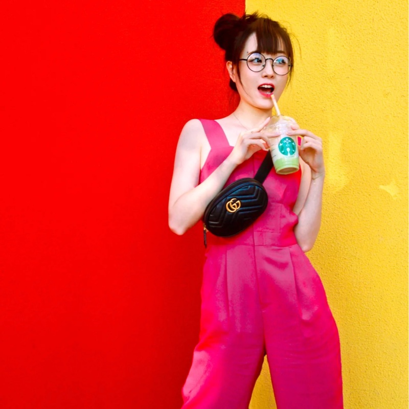 售二手 真品  【GUCCI 古馳】馬夢 476434 黑色雙 G LOGO 腰包/胸背包/手拿包/皮帶-12
