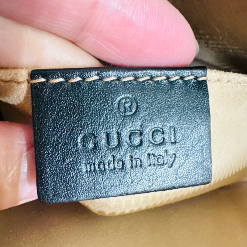 售二手 真品  【GUCCI 古馳】馬夢 476434 黑色雙 G LOGO 腰包/胸背包/手拿包/皮帶-26