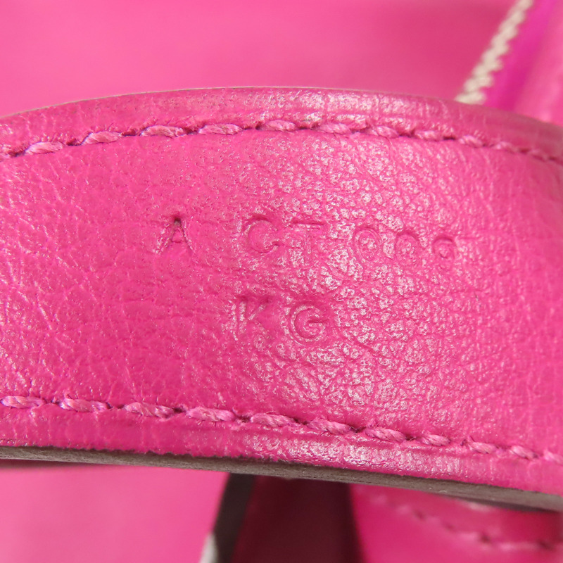 HERMES Evercolor皮革Lindy 30銀扣手挽肩背兩用袋Rose Pourpre-6