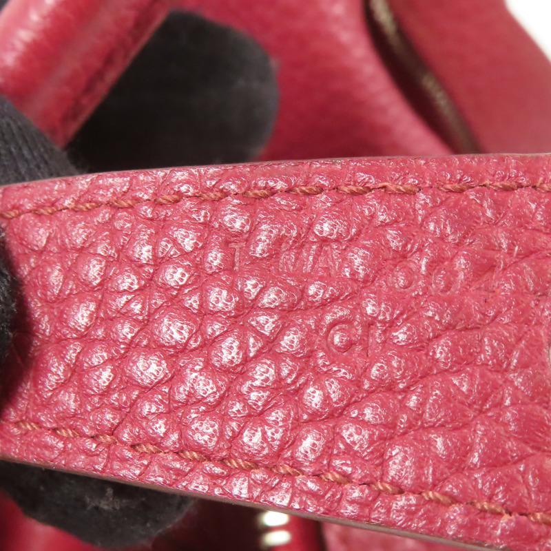 HERMES Clemence皮革Lindy 34銀扣手挽肩背兩用袋Ruby-6