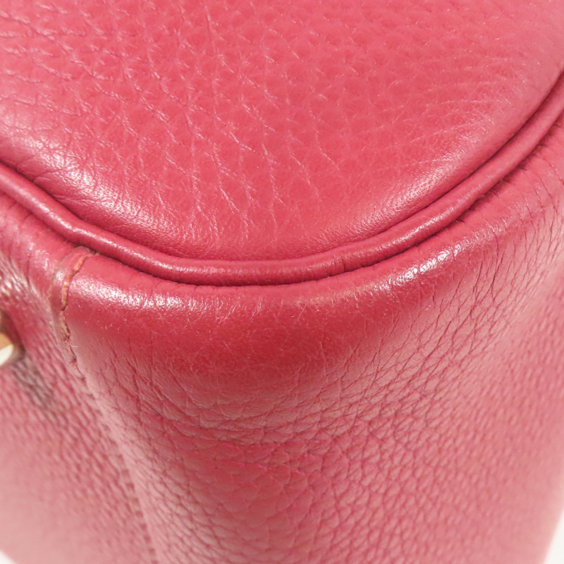 HERMES Clemence皮革Lindy 34銀扣手挽肩背兩用袋Ruby-10
