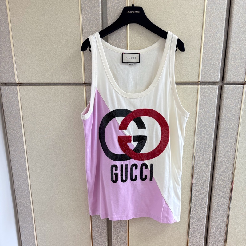 Gucci 正品背心質感上衣 寬鬆版S-XL皆可穿-0