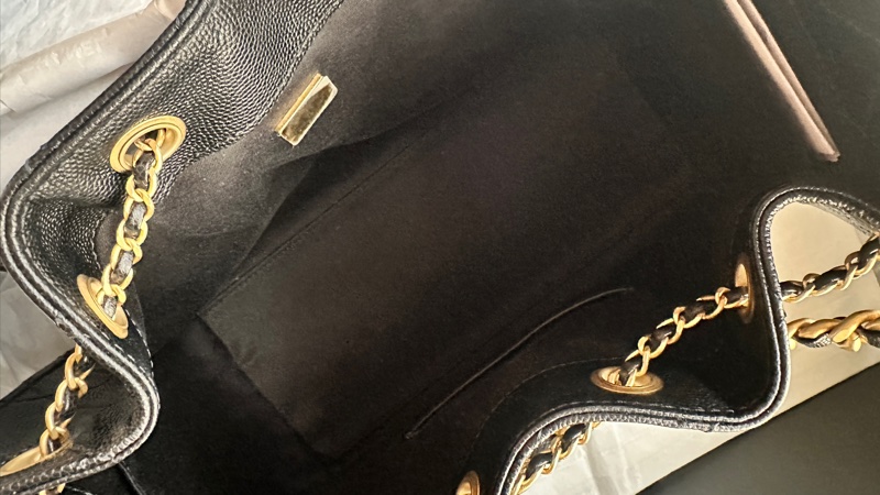 全新全配🩷Jennie同款 Chanel 25 bag 小號 黑金荔枝牛皮💛💛-5