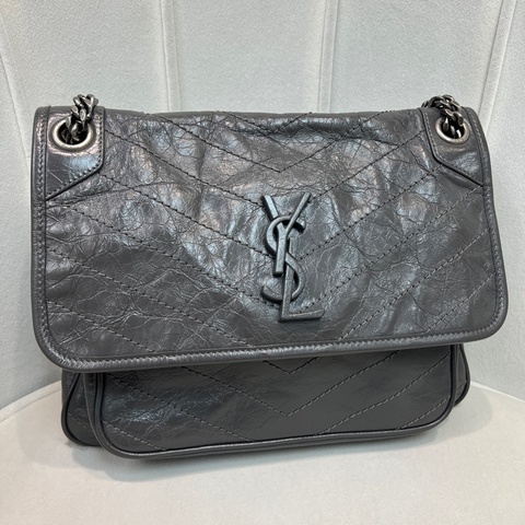 ysl NIKI復古皮革中型手袋(XB402)