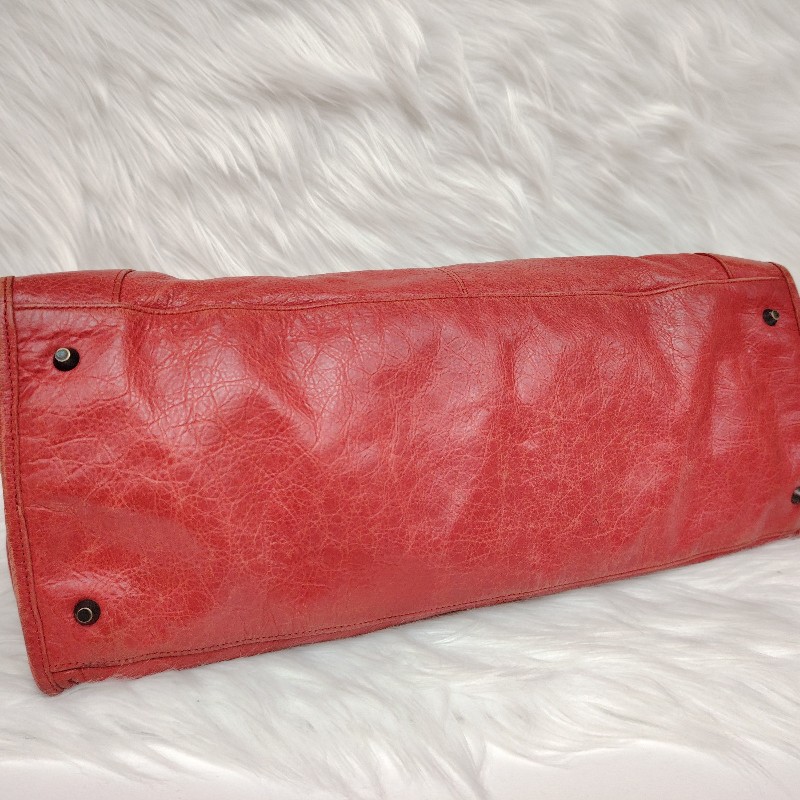 Balenciaga 巴黎世家 紅色機車包 大號-3