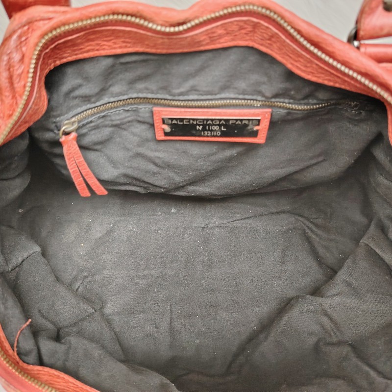 Balenciaga 巴黎世家 紅色機車包 大號-4