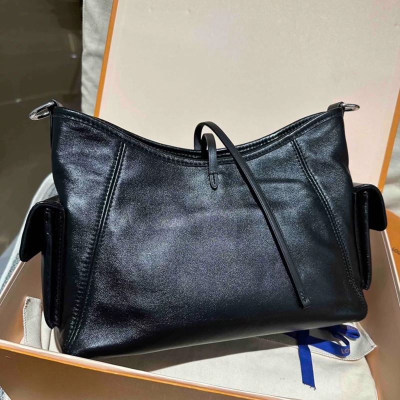 #全新帶膜 #全配🈶購證 Lv Carryall pm黑武士單肩斜挎包小號 全網唯一黃金尺寸-3