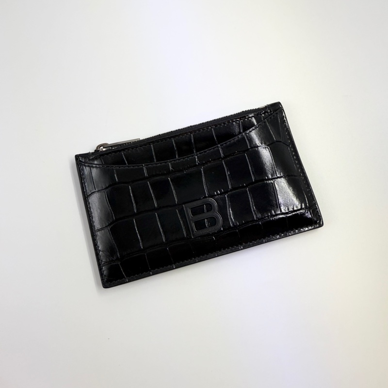 BALENCIAGA沙漏零錢卡包so black-0