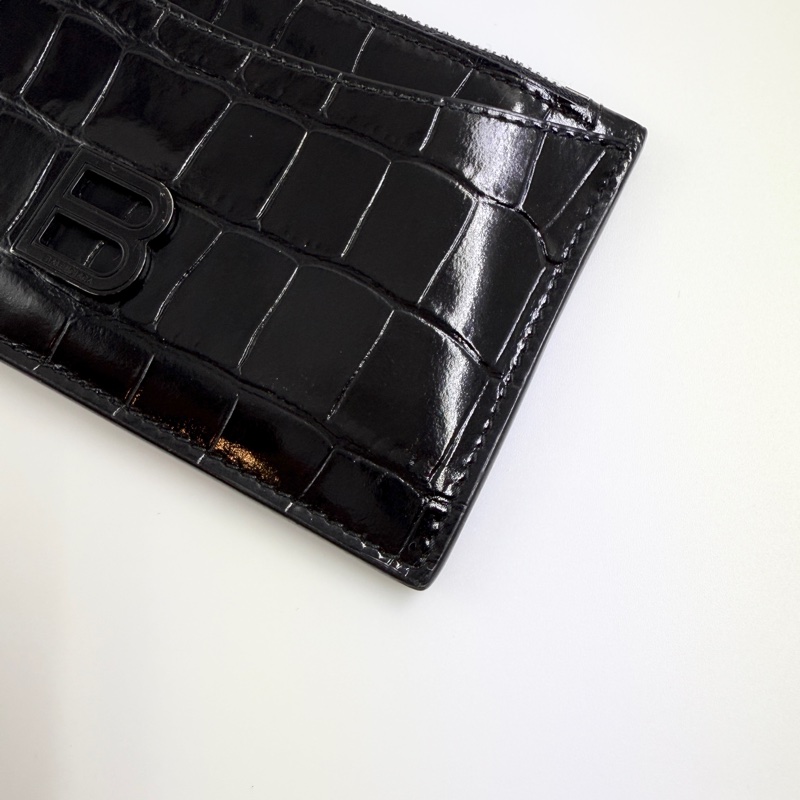 BALENCIAGA沙漏零錢卡包so black-3