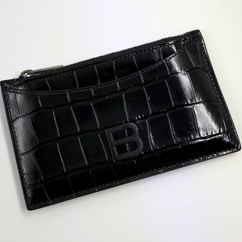 BALENCIAGA沙漏零錢卡包so black-5