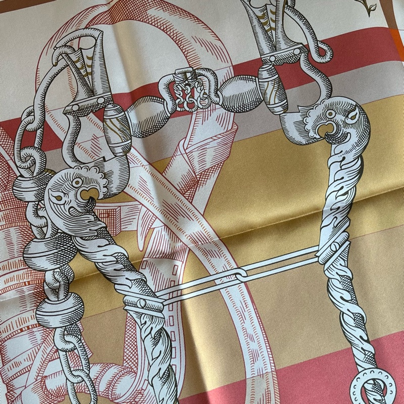 Hermès 愛馬仕神奇的駿馬騎士雙面絲巾 90*90-2