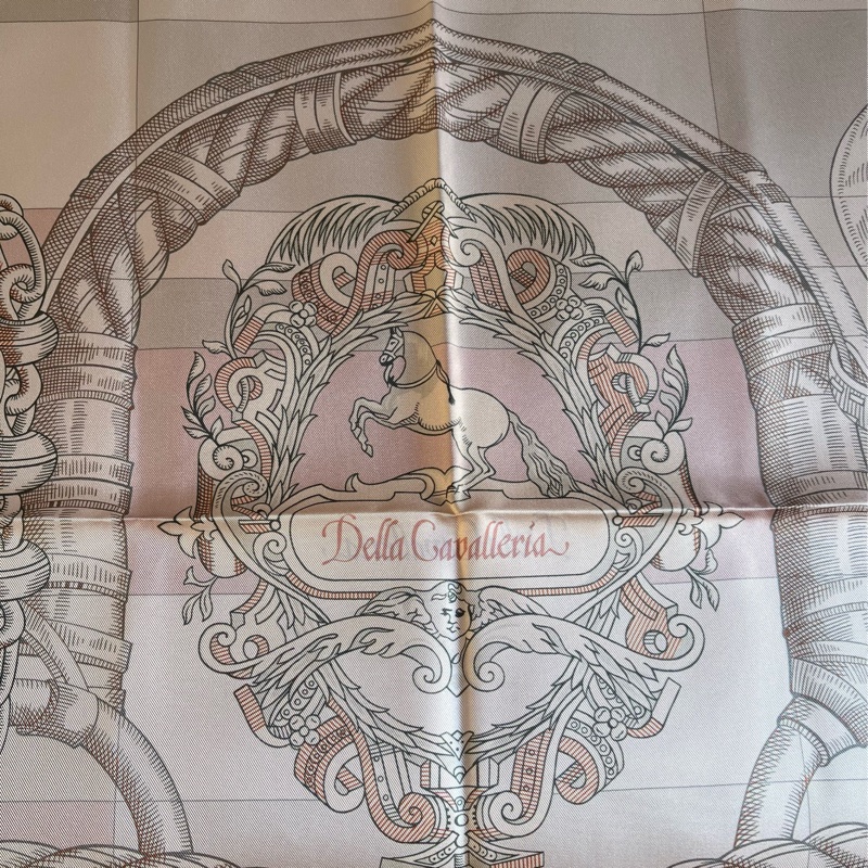 Hermès 愛馬仕神奇的駿馬騎士雙面絲巾 90*90-3