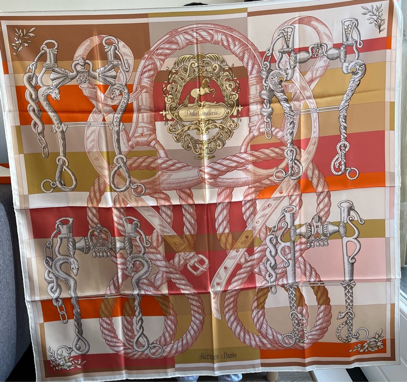Hermès 愛馬仕神奇的駿馬騎士雙面絲巾 90*90-8
